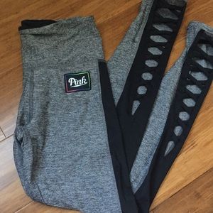 gray and black leggings